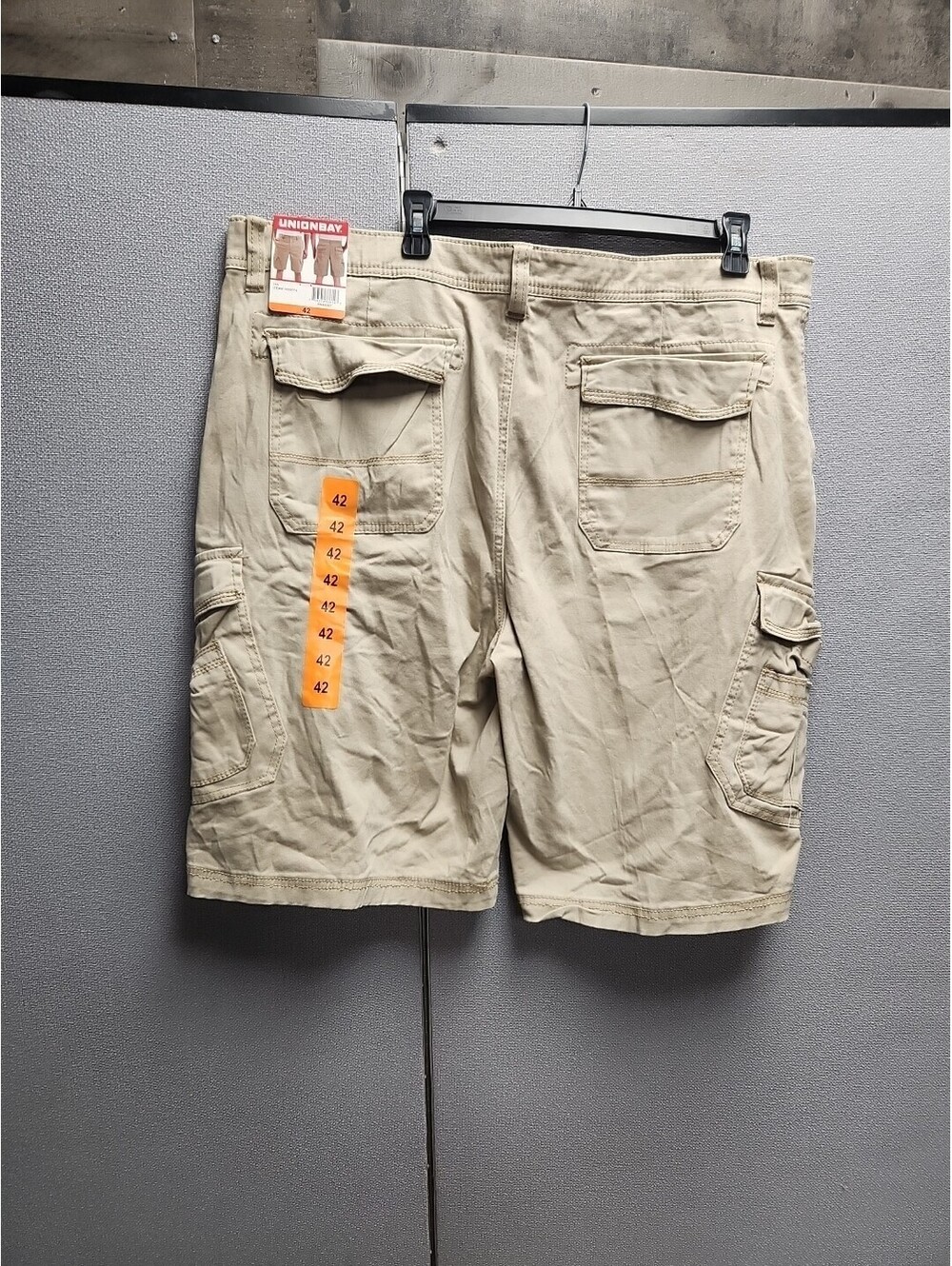 NWT Mens UNIONBAY Tan Stretch Fabric Cargo Shorts Sz 42 Men's